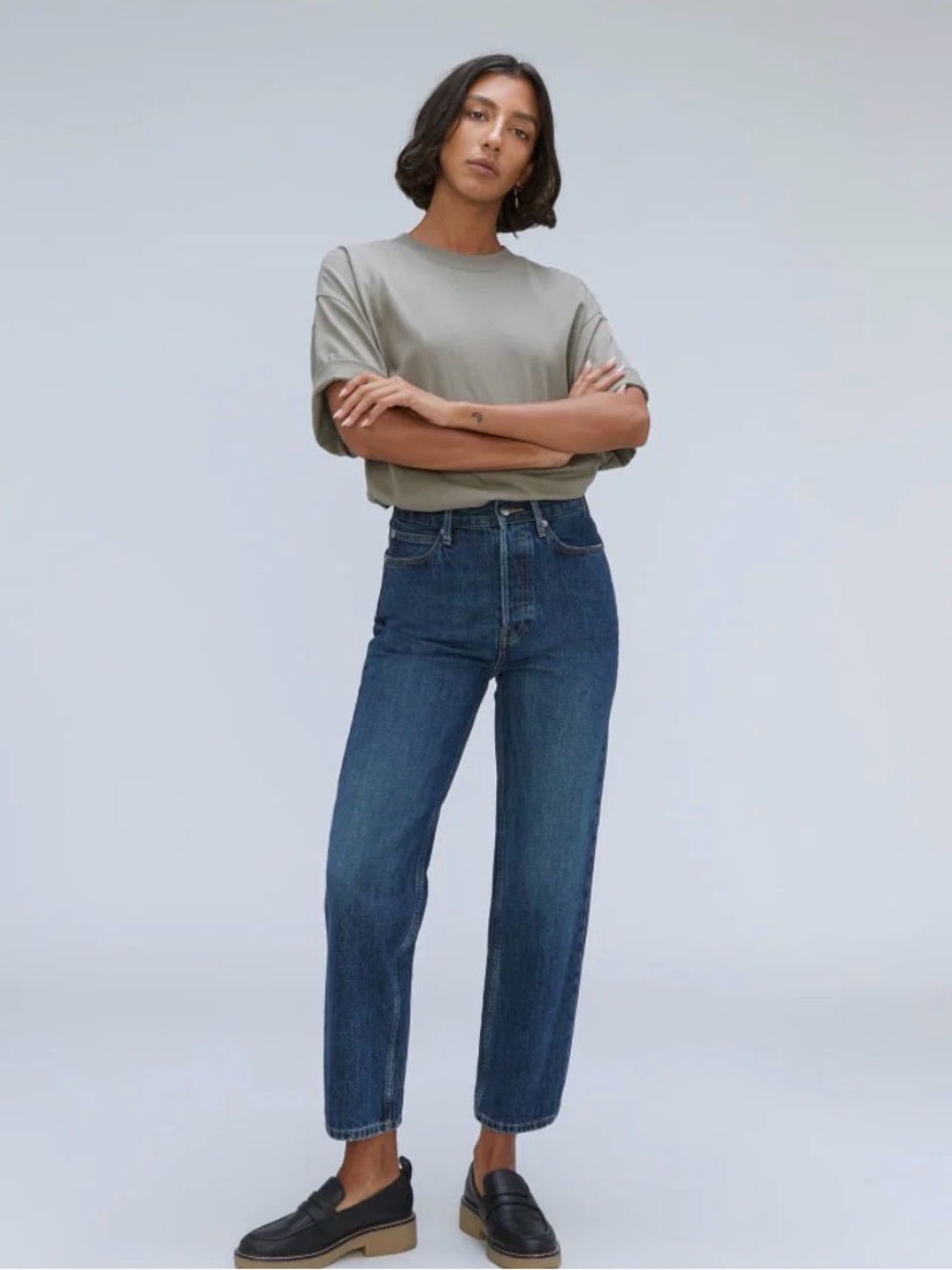 The Everlane Rigid Way-High® Jean (29.5" Long) - Rich Indigo 26